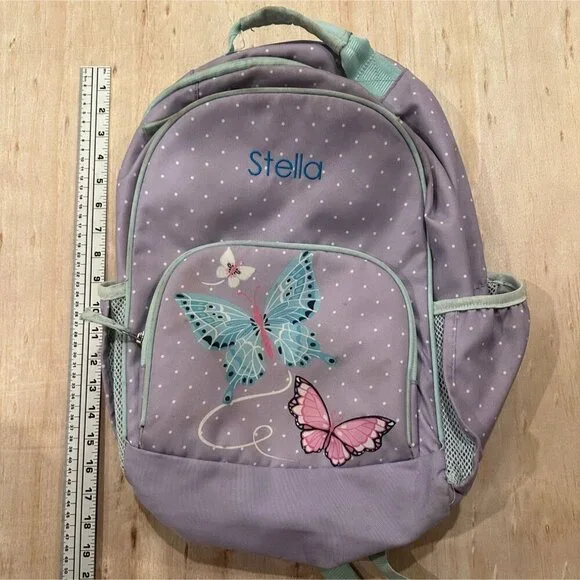 Butterfly Design Light-Up Backpack With Personalized Name "Stella" - Well Used - Picture 11 of 16